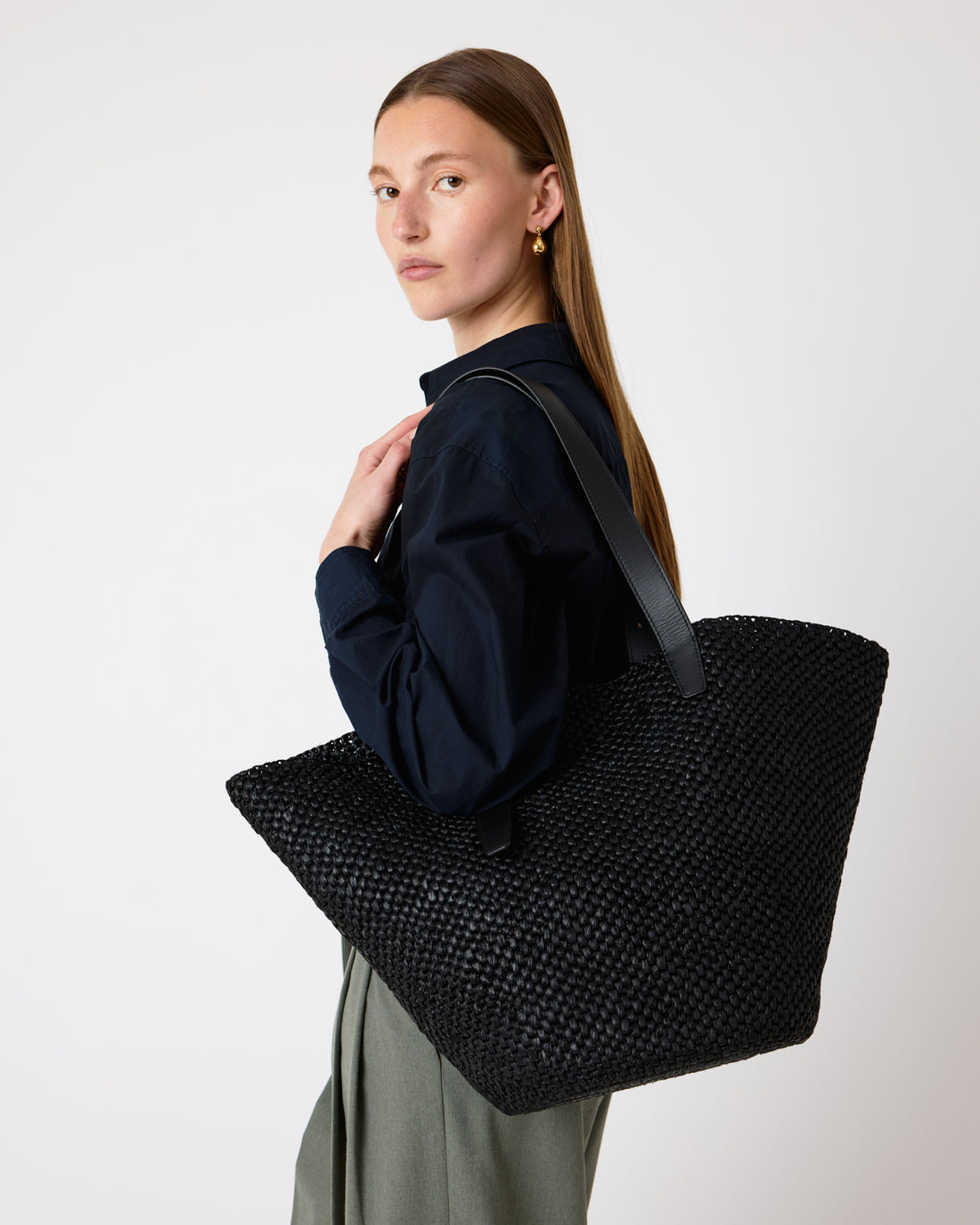 The Bianca Raffia Bag Large