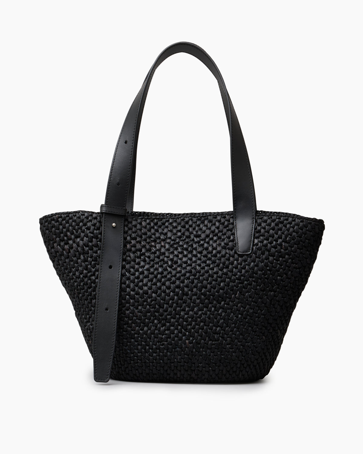 The Bianca Raffia Bag Small in Black | LIÉ STUDIO