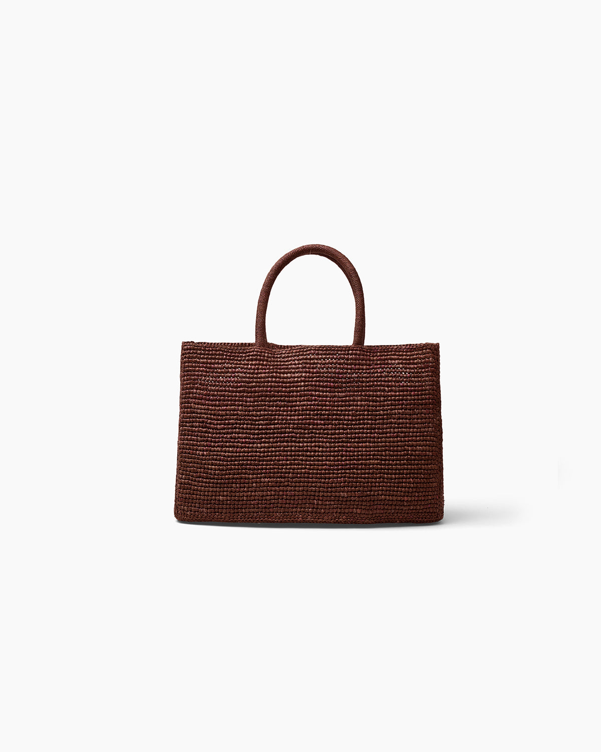 The Charlotte Raffia Bag Small in Chestnut Brown | LIÉ STUDIO