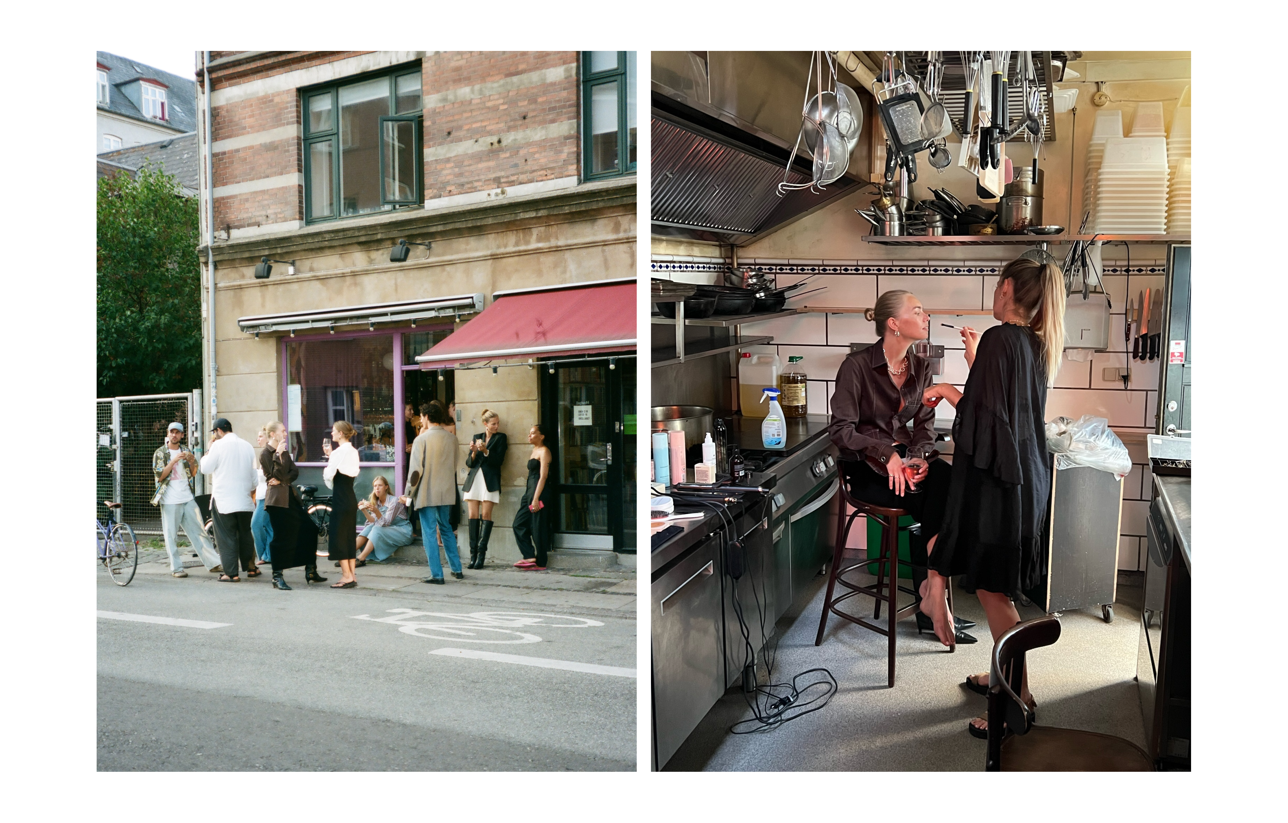 The entire team taking a well-deserved break in the streets of Nørrebro, Copenhagen on a late warm summer day. And thank you to the always wonderful Vivi for making 9 people (!!) look their absolute best on the hottest and sweatiest day of the year.