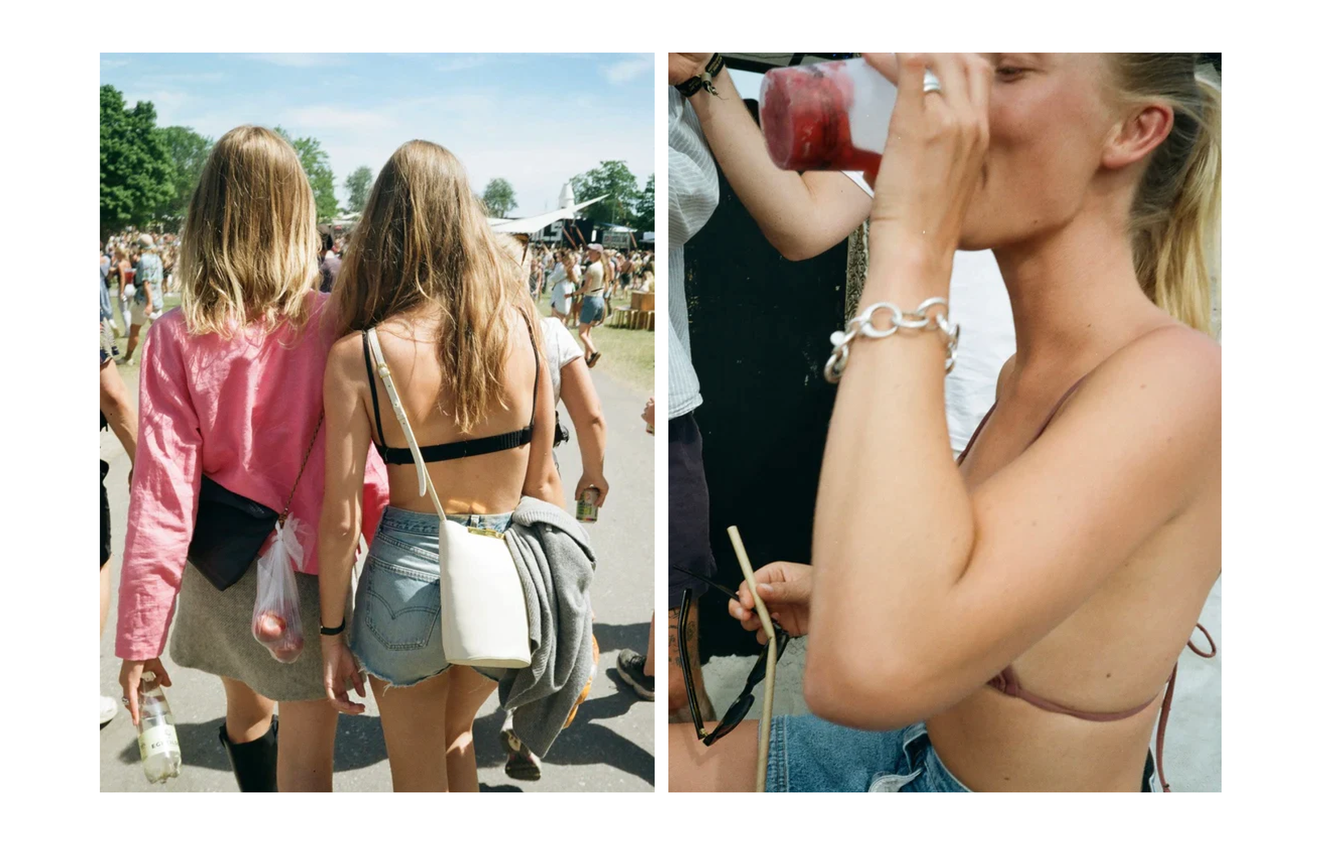 Some wore bikini tops and others wore wool skirts. It was a really hot summer day. Not sure how comfortable the skirt was but it looked good!